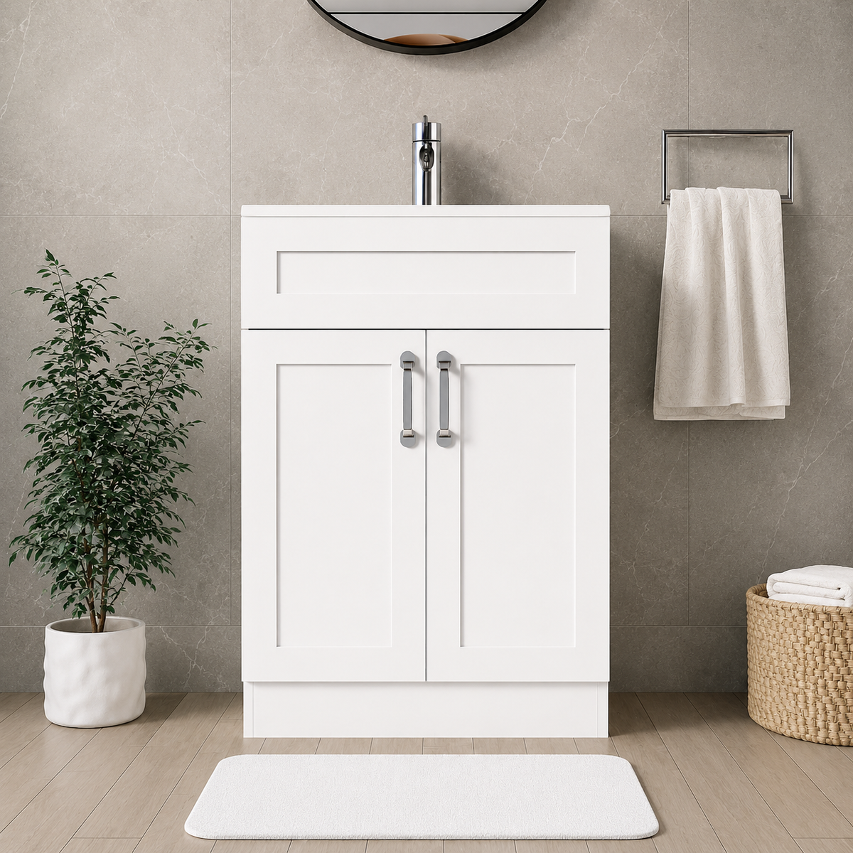 VanityBathroom Chelsea Premium Floor Standing Bathroom Vanity Unit with Ceramic Basin