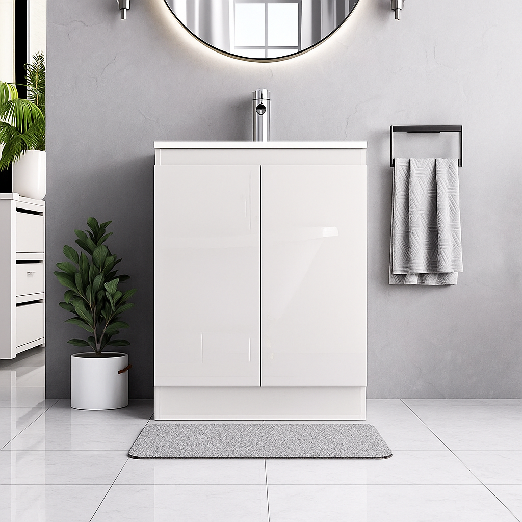 VanityBathroom Devon Premium Floor Standing Bathroom Vanity Unit with Ceramic Basin