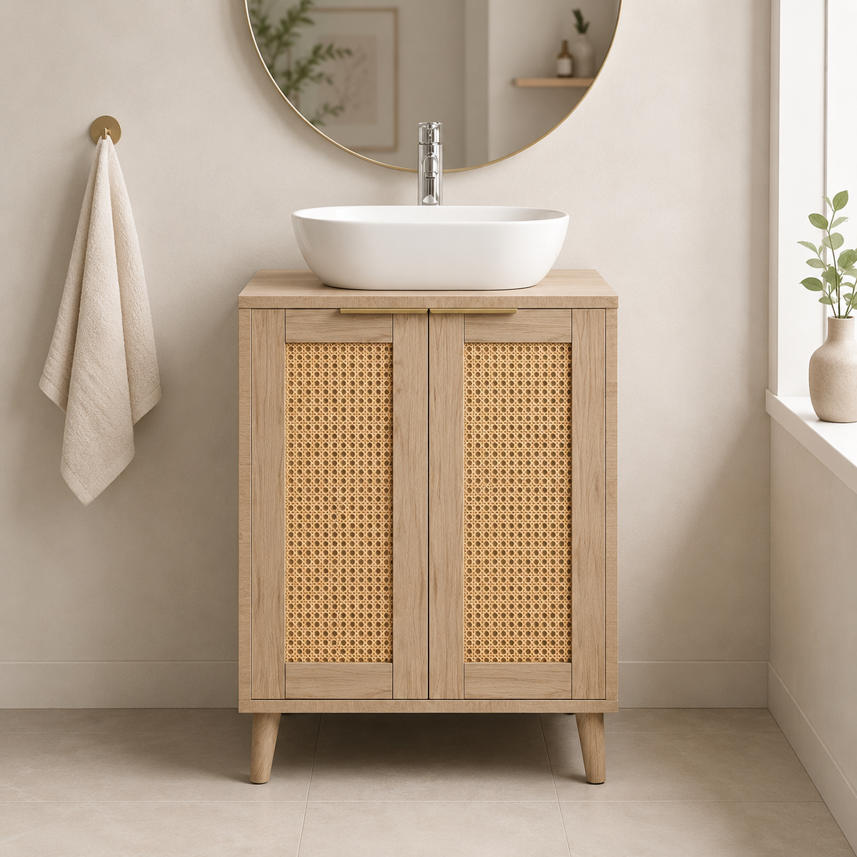 VanityBathroom Fairmont Premium Floor Standing Bathroom Vanity Unit with Ceramic Basin