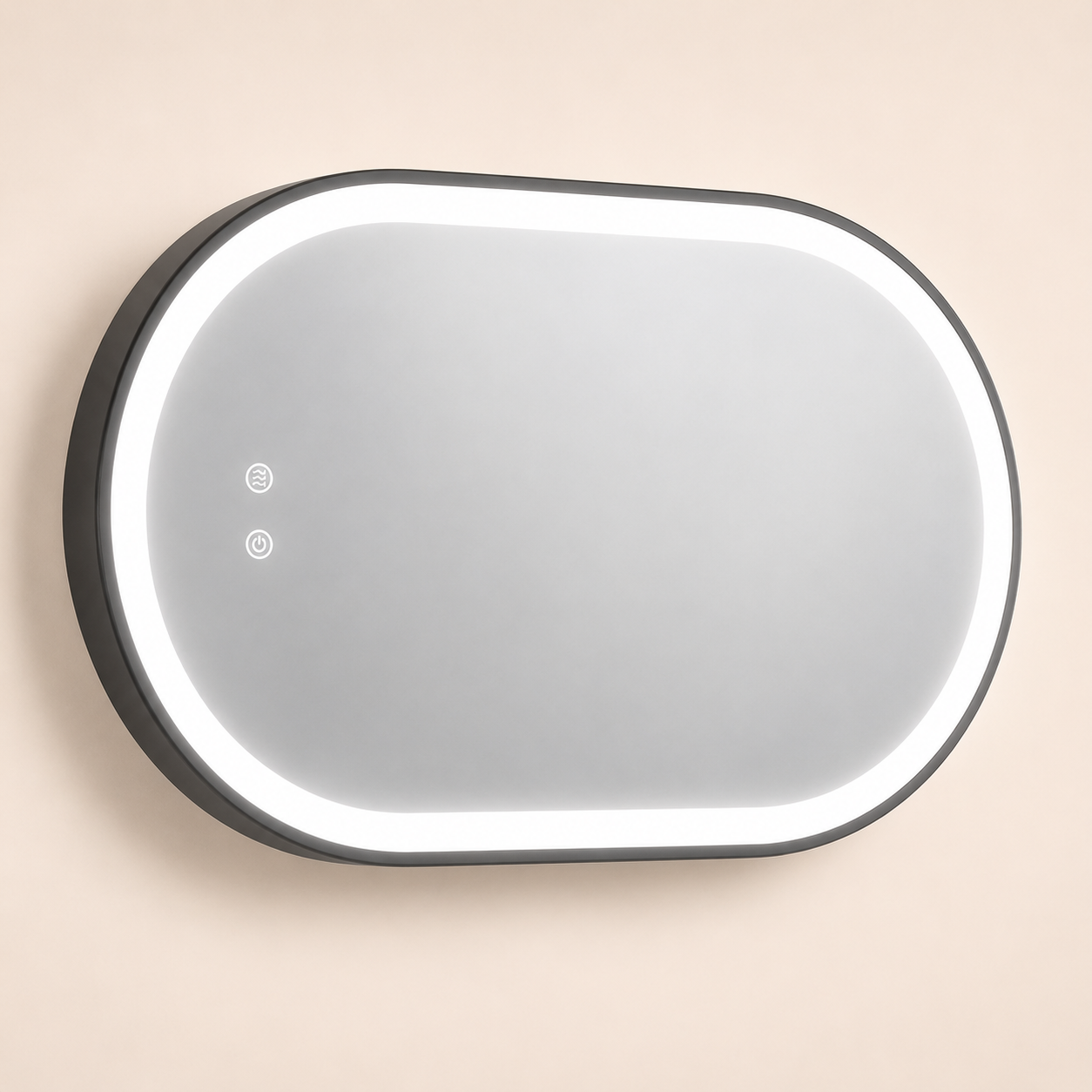VanityBathroom Aria Oval Bathroom LED Mirror with Dimmable Lights, Anti-fog, Shatter-Proof Tempered Glass